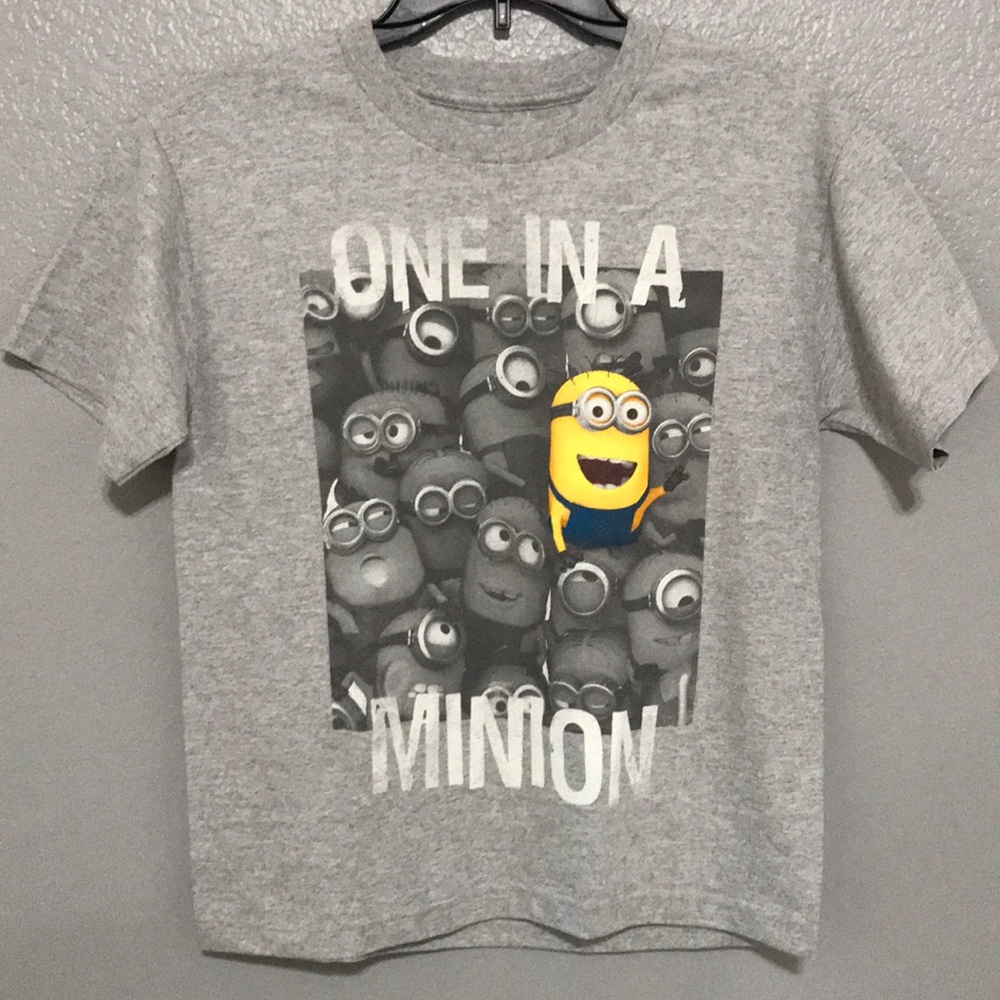 Gray, one in a minion shirt.